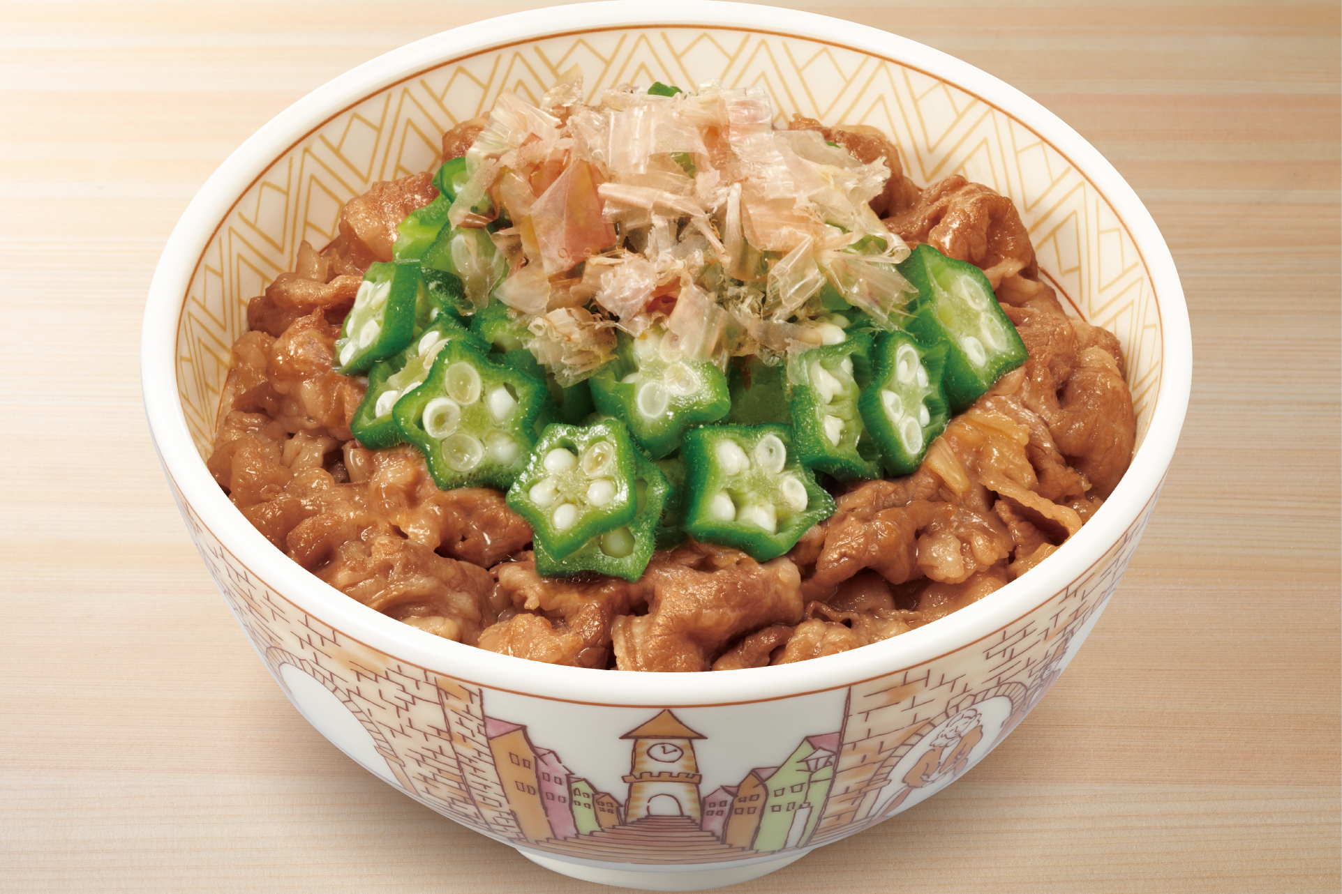 すき家 かつぶしオクラ牛丼