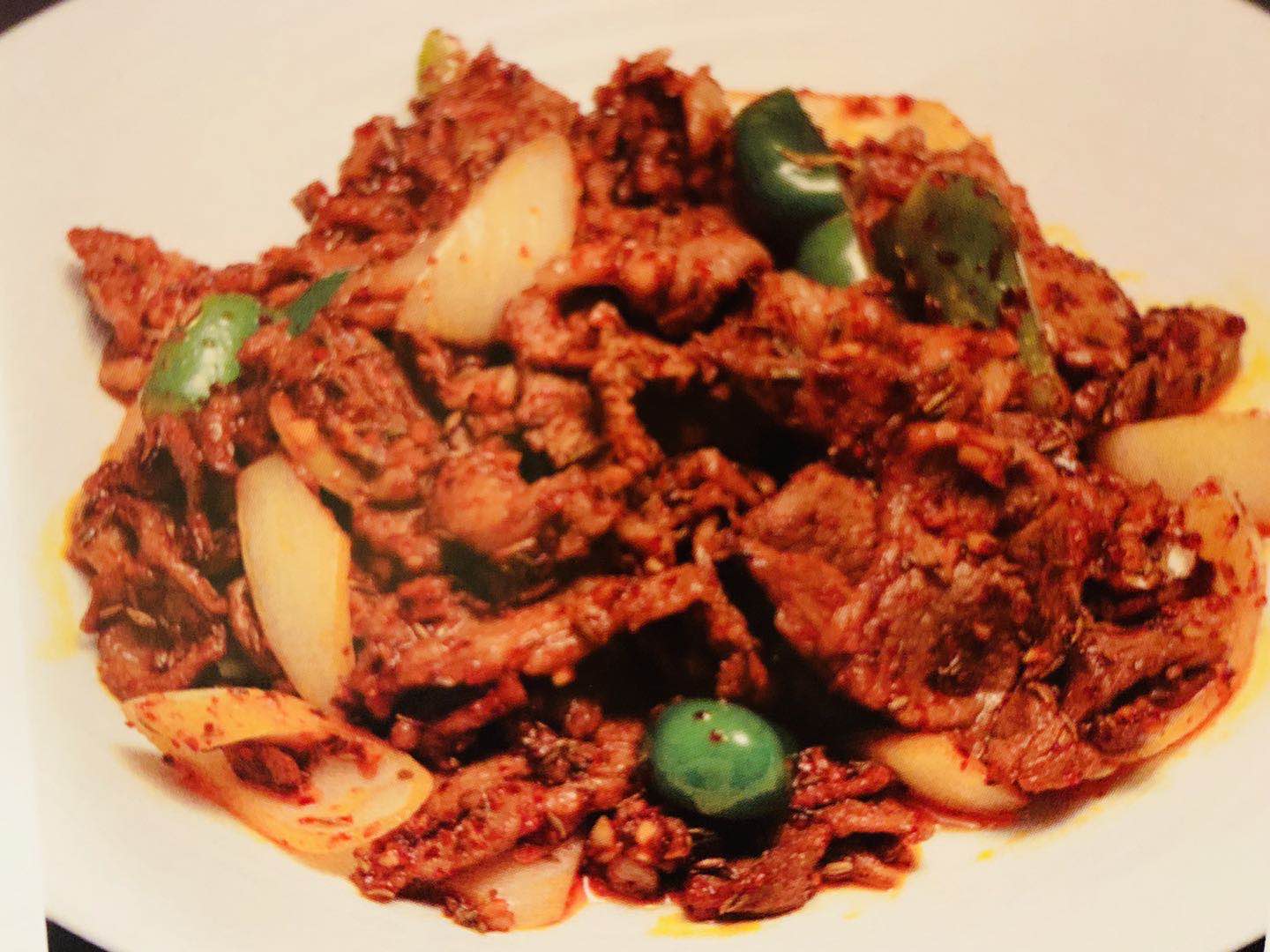 永利 ラム肉の中国クミン辛味炒め