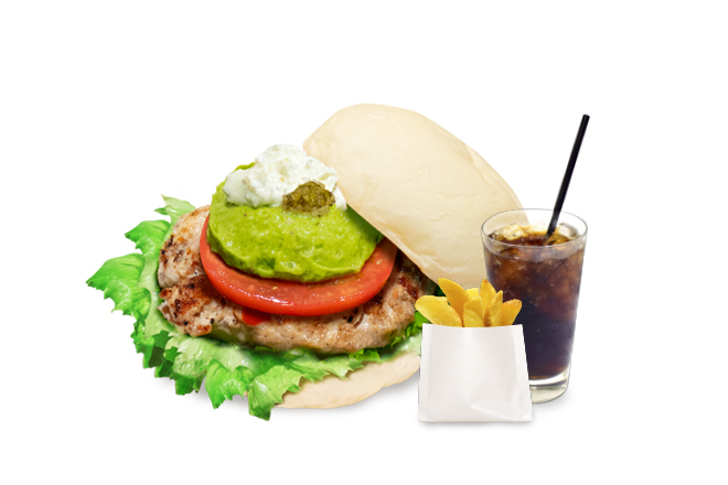 the 3rd burger チキンアボカドバーガーセット/全粒粉バンズ