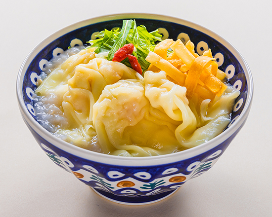 店内炊き上げ おかゆ専門店 粥餐庁(かゆさんちん) プリプリ海老わんたんのおかゆ