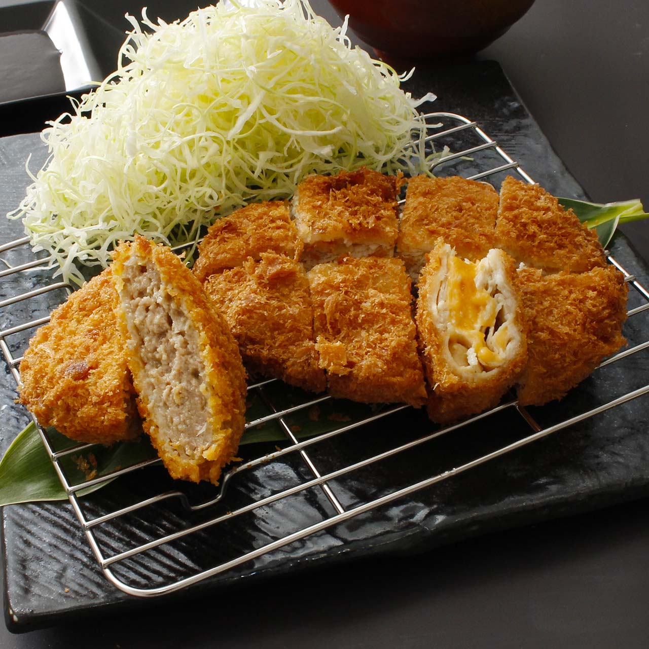 恵比寿キムカツ 厳選 国産三元豚チーズキムカツ＆メンチカツ膳(ソース2)≪9230≫