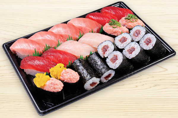 かっぱ寿司 まぐろ尽くし6種セット2人前 (14貫+2本)