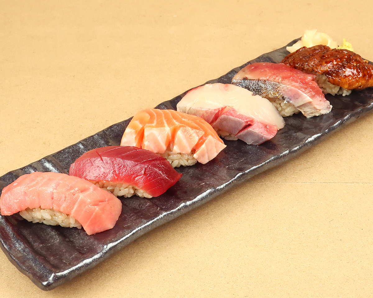 鮨・酒・肴 杉玉 思わず写真を撮りたくなる、厚切り6貫盛り