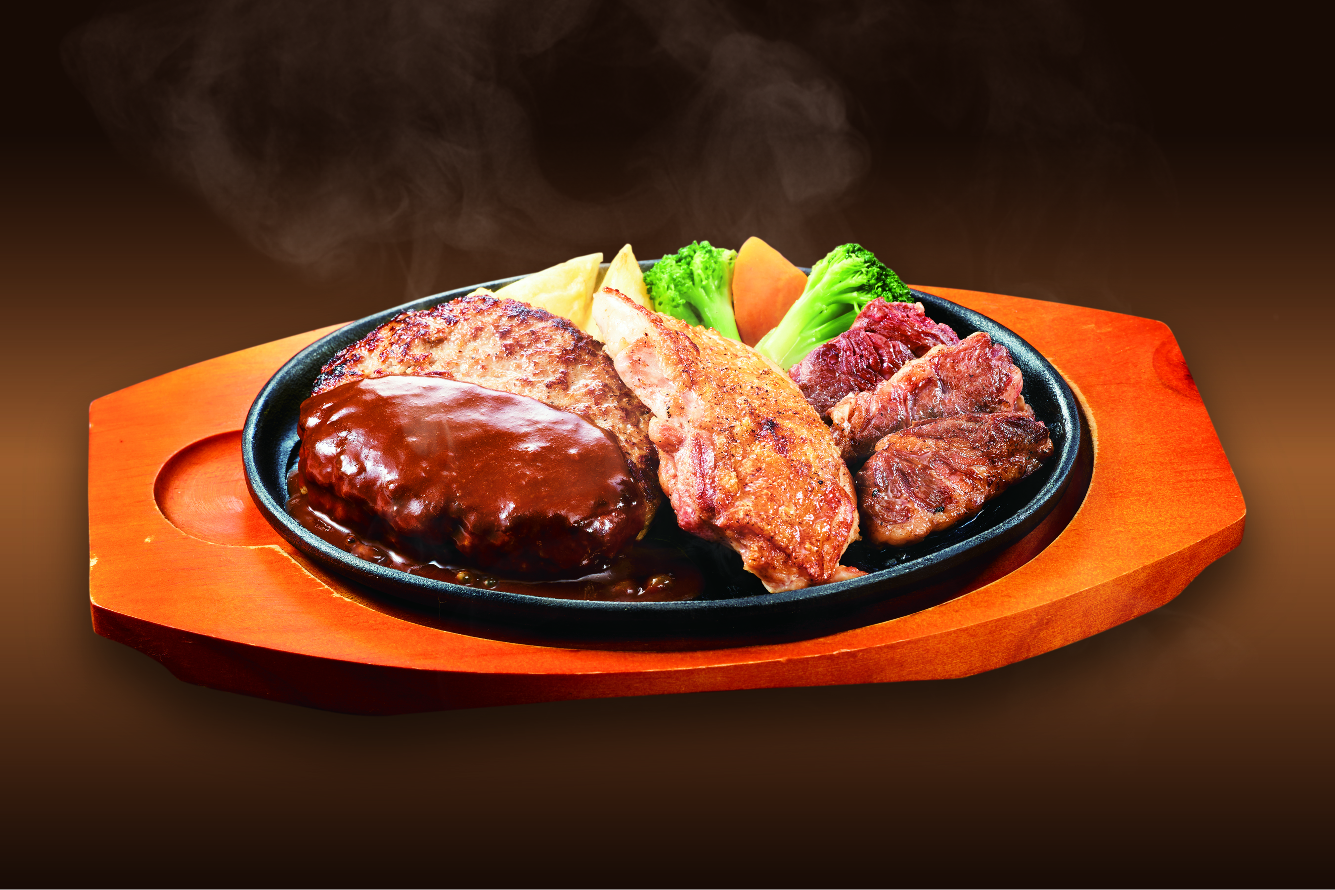 ステーキのどん ミックスビーフコンボ(ハンバーグ200g)