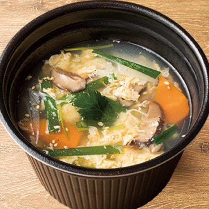 安楽亭 玉子と野菜のスープ Egg and Vegetable Soup