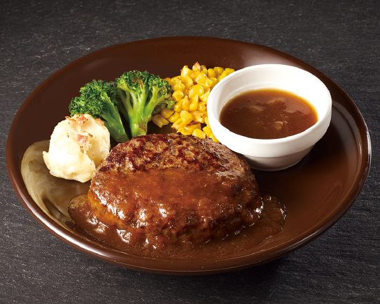 ジョナサン アンガスビーフ100%ステーキハンバーグ 和風オニオンソース