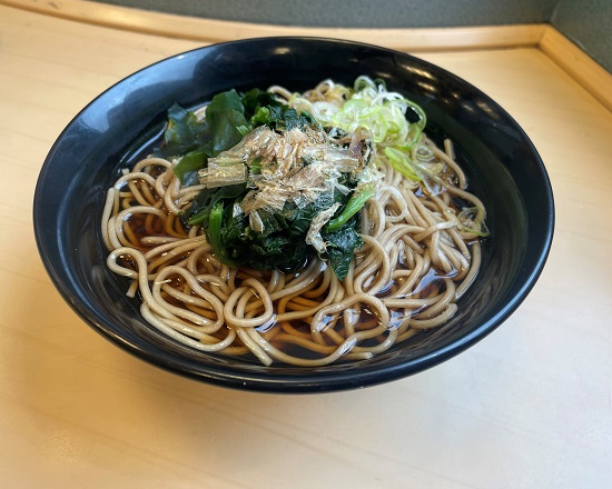 富士そば (温)ほうれん草そば