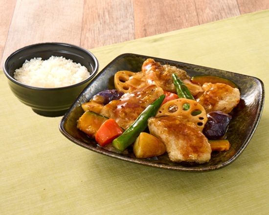 夢庵 すけそう鱈と彩り野菜の黒酢あん弁当(鱈4個)