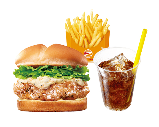 【セット】タルタルチキンバーガー	Tartar Chicken Burger Set