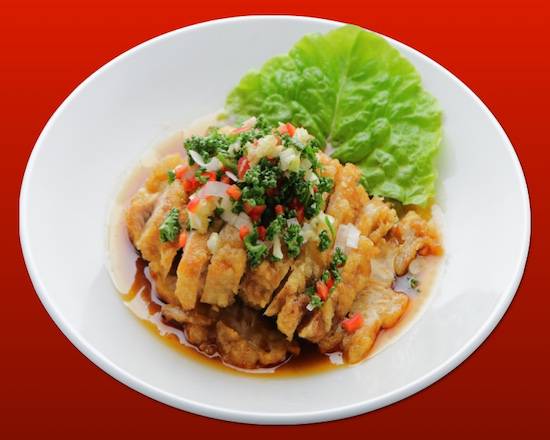 梅蘭 鶏唐揚げの特製ソース掛け