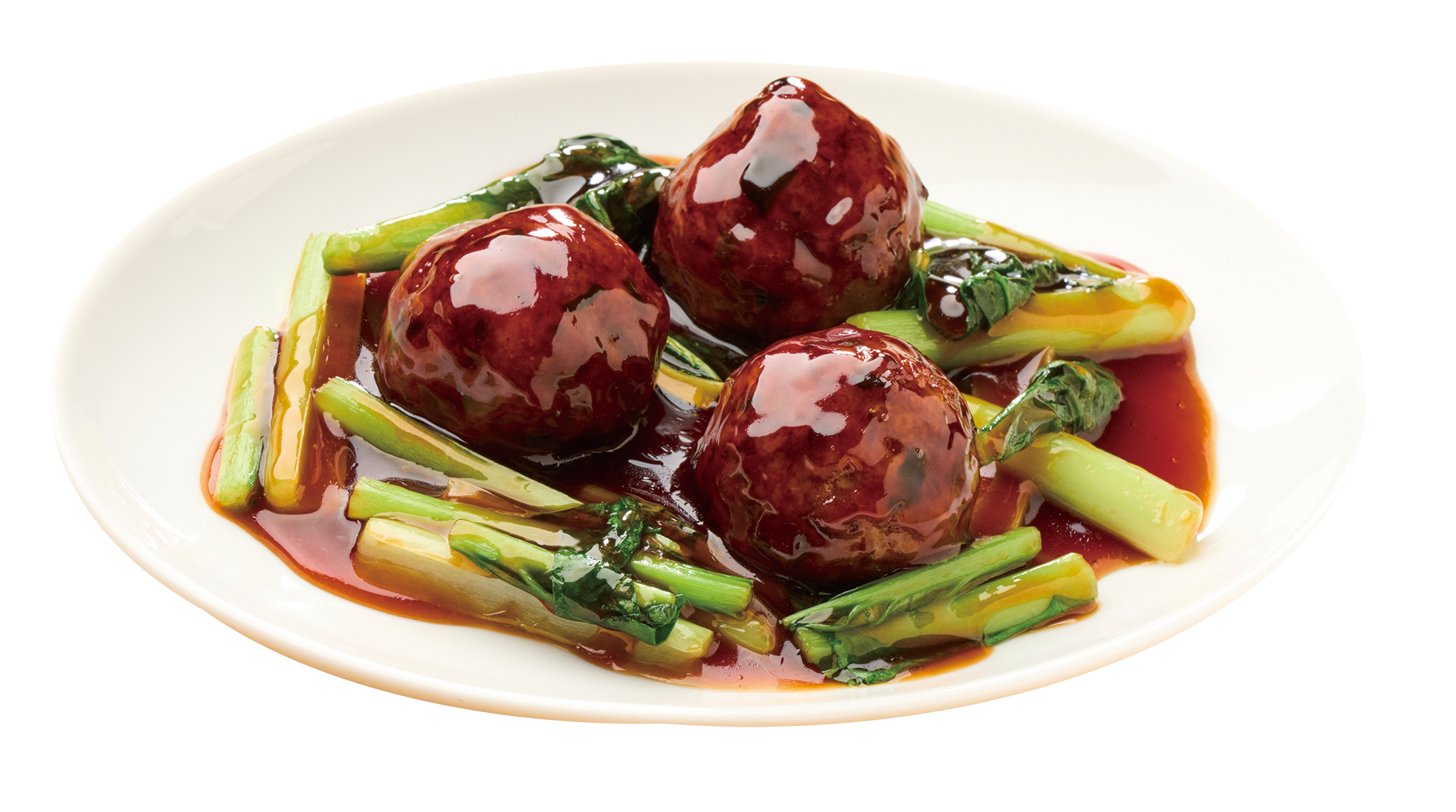 餃子食堂マルケン 肉団子と青菜の甘酢あんかけ