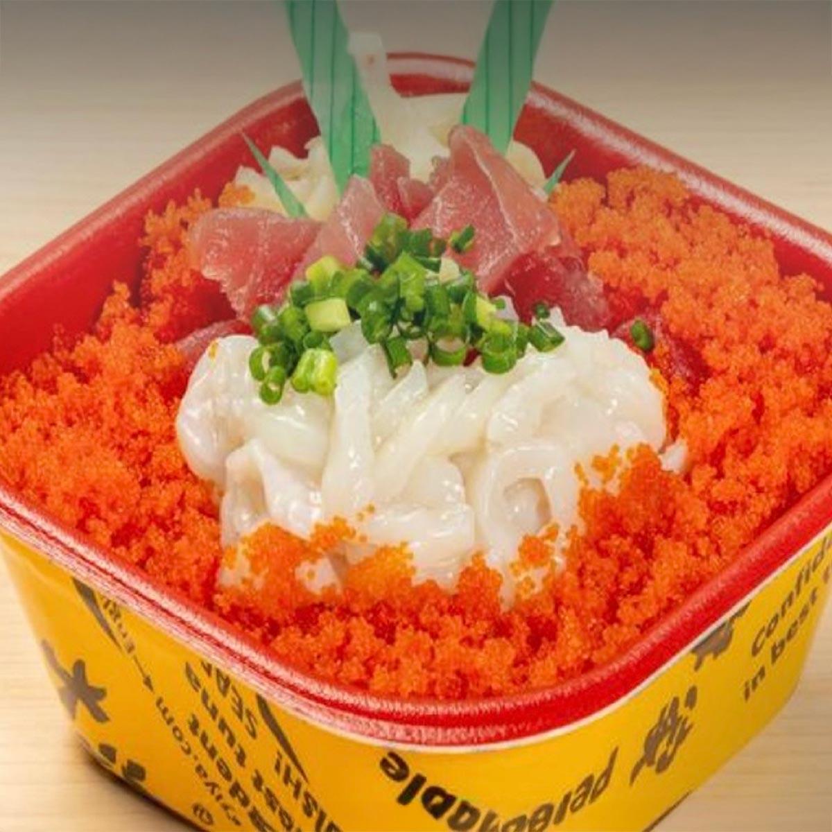 大漁丼家 鮪ぶつとイカソーメン丼