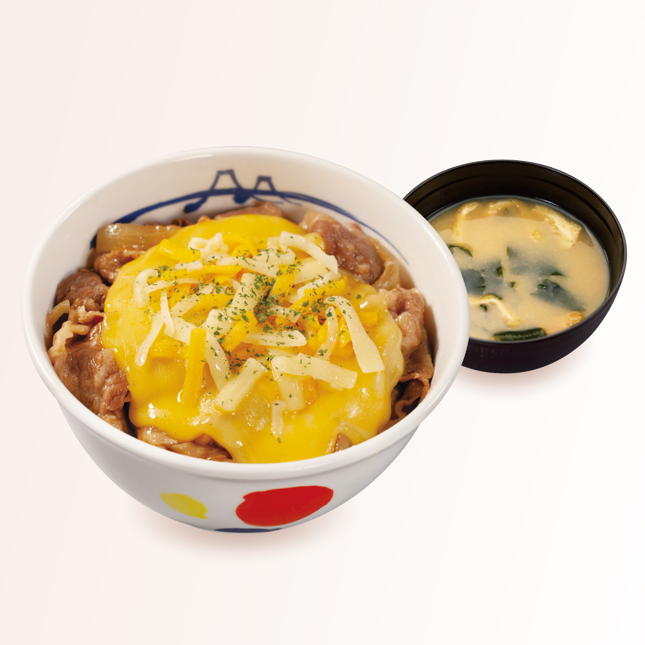 松屋人気No.5 チーズ牛めし(味噌汁付)