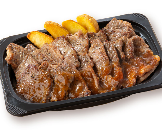 ステーキガスト (おかず)熟成MEGA盛りやわらかカットステーキ約400g