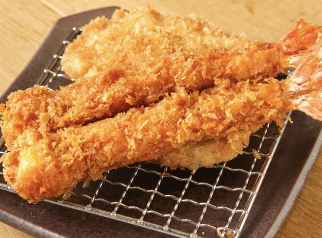 タレカツ 合いもり1人前(カツ2枚・海老フライ2尾)