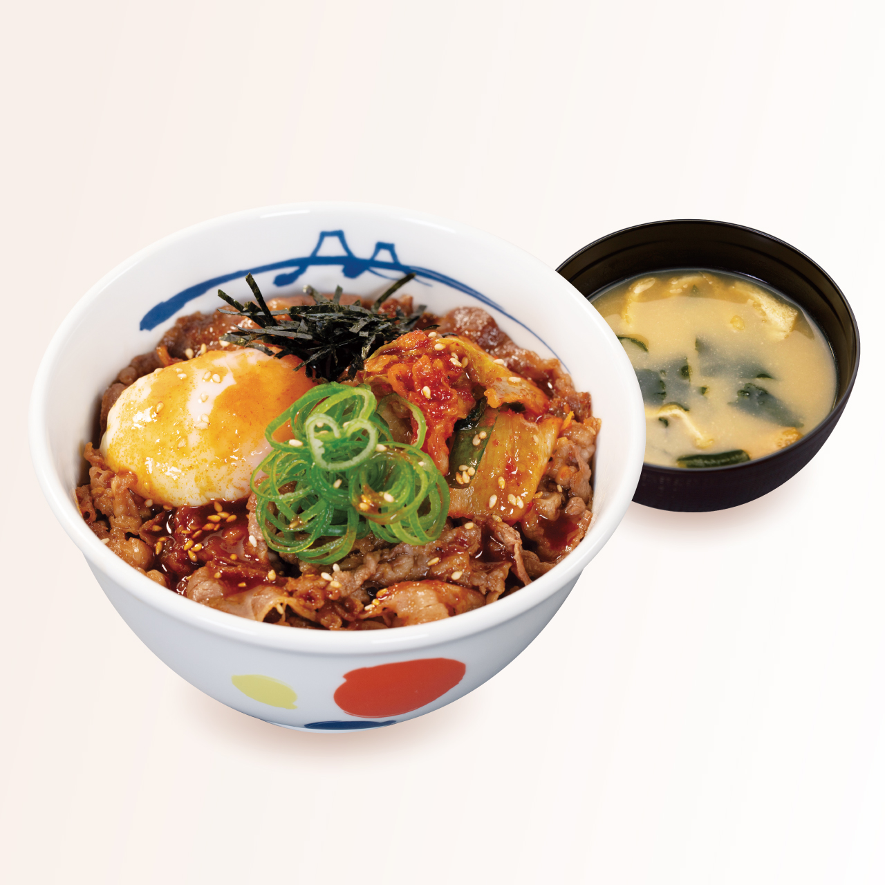 松屋 牛ビビン丼(味噌汁付)