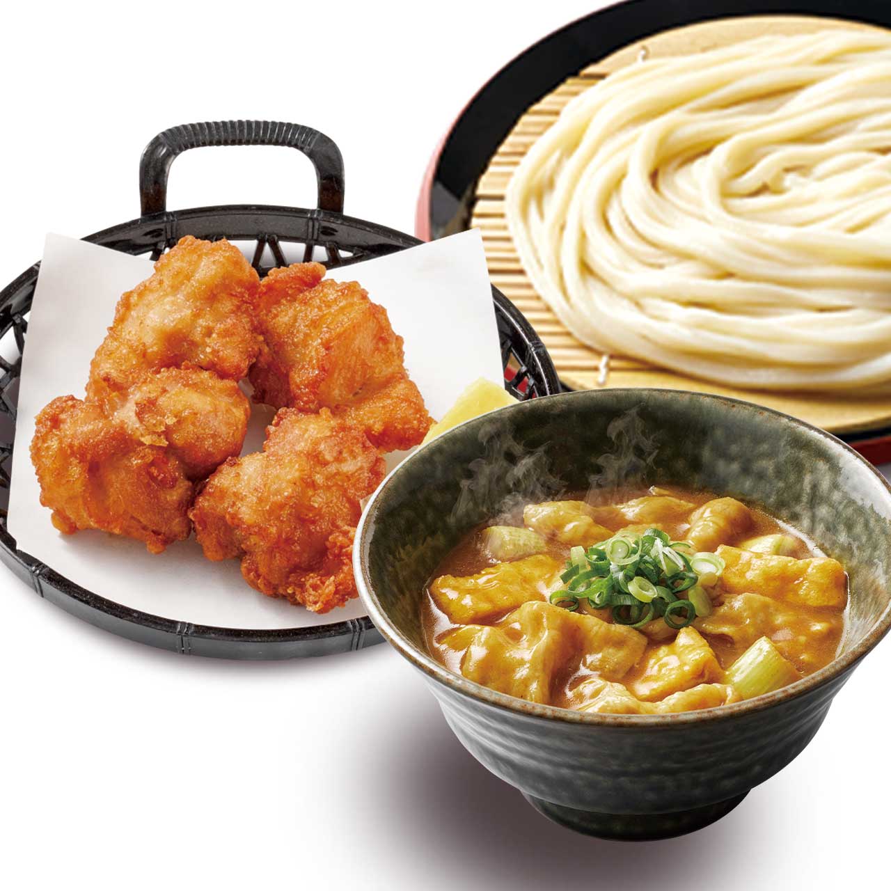 久兵衛屋 カレー肉つけ汁うどん 鶏のから揚げセット