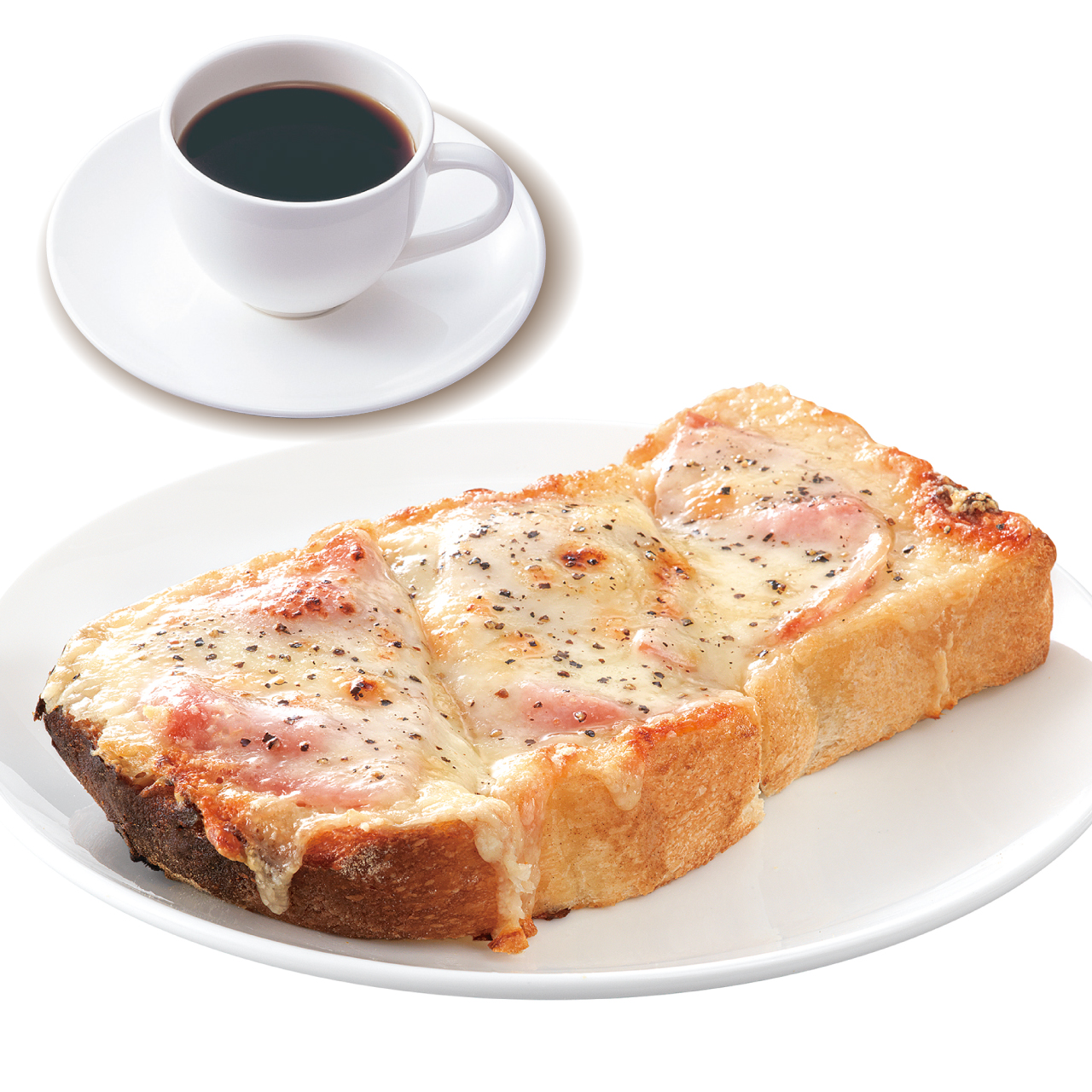 上島珈琲店 3種チーズのクロックムッシュセット(レギュラーサイズドリンク付き)