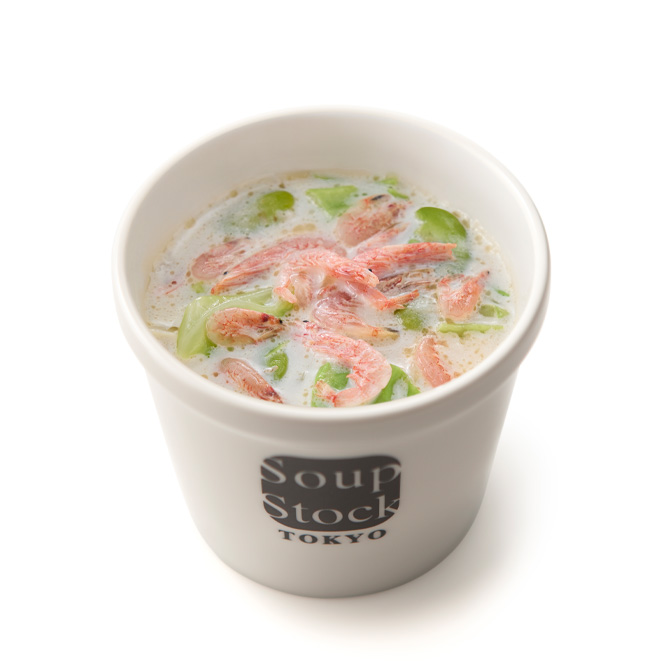 スープストックトーキョー 【単品】駿河湾産桜海老とそら豆のクリームスープ(180cc)