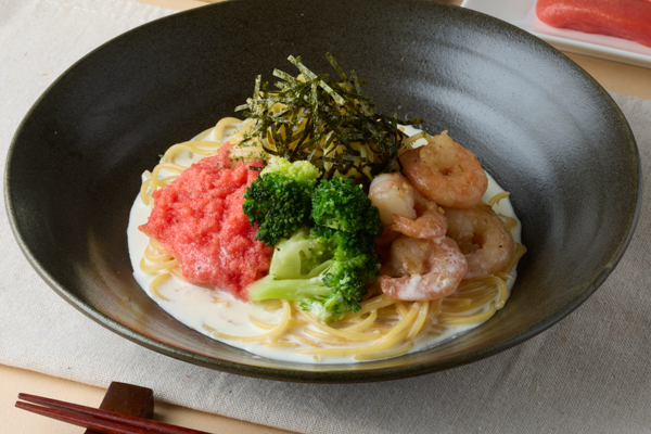 濃厚たらこパスタ「たらこと私」 エビとブロッコリーのたらこクリームパスタ Shrimp ＆ Broccoli Tarako Cream Pasta