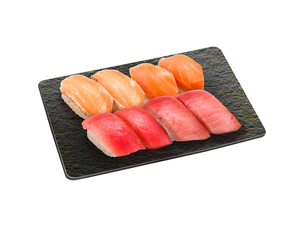 スシロー まぐろサーモンセット4種 2人前(8貫)