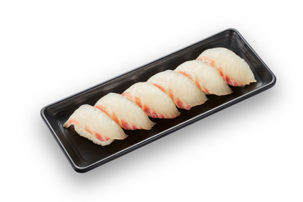 かっぱ寿司 ちょい足し寿司 活〆真鯛(6貫)