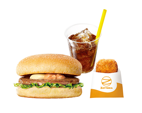 ゼッテリア ZETTERIA 【モーニングセット】シンプルマフィン Sausage Muffin with Lettuce Set