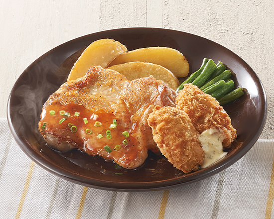 ジョナサン 若鶏のグリル てりやきソース＆カキフライ