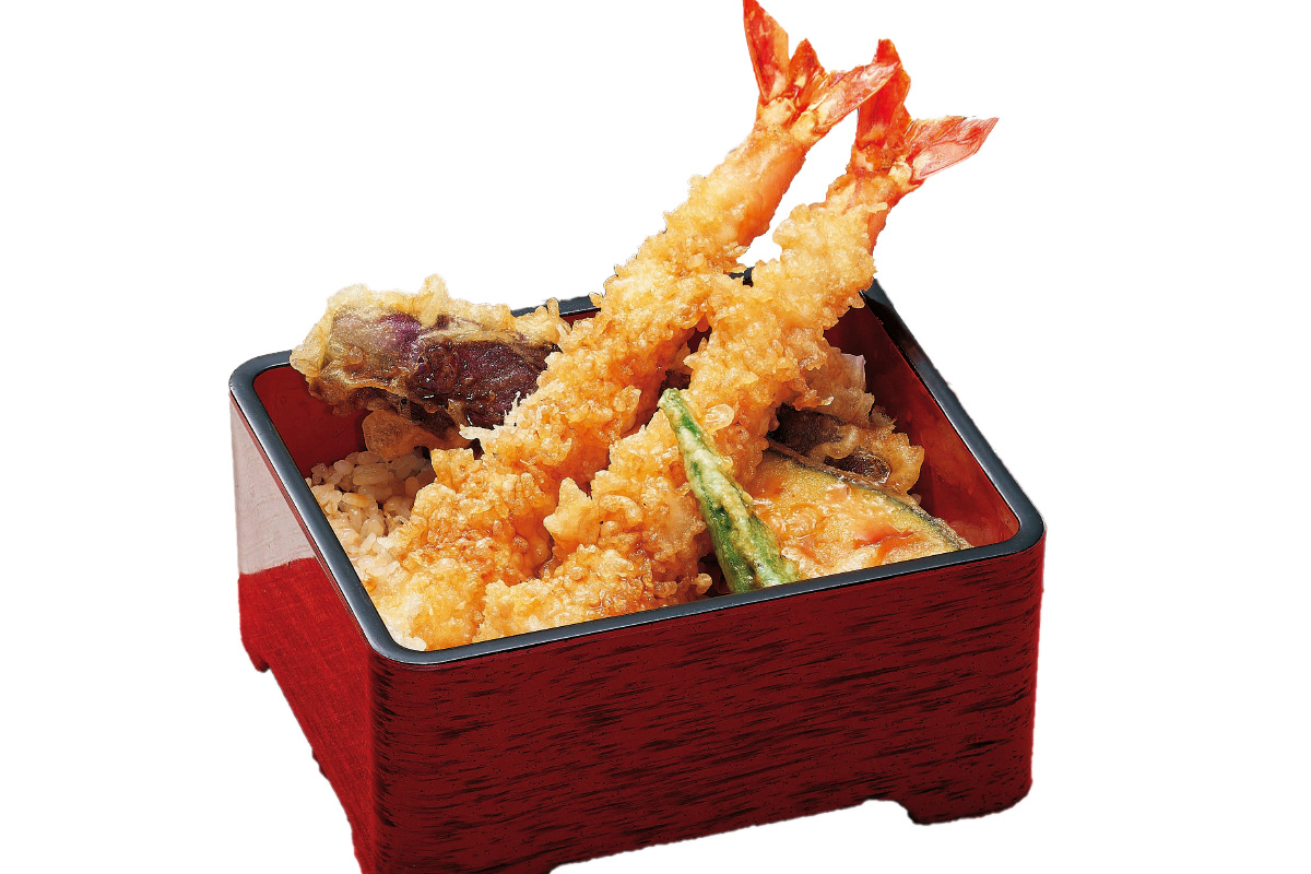 味の民芸 大海老天重(海老二本)