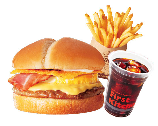ファーストキッチン Jr.パリとろチーズベーコンエッグバーガーセット