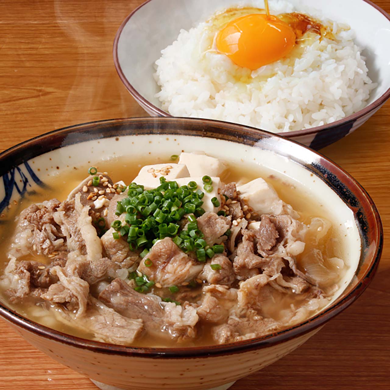 デリズ 肉吸い 肉1.5倍 玉子かけごはん(並)定食 (醤油・玉子)≪3093≫