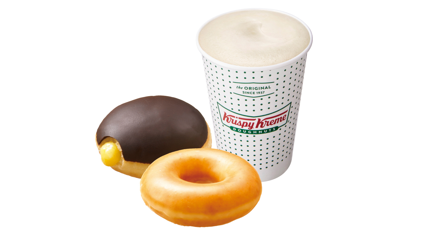 クリスピー・クリーム・ドーナツ 【Wコンボ】ロイヤルミルクティー(ホット)+おすすめドーナツ2種