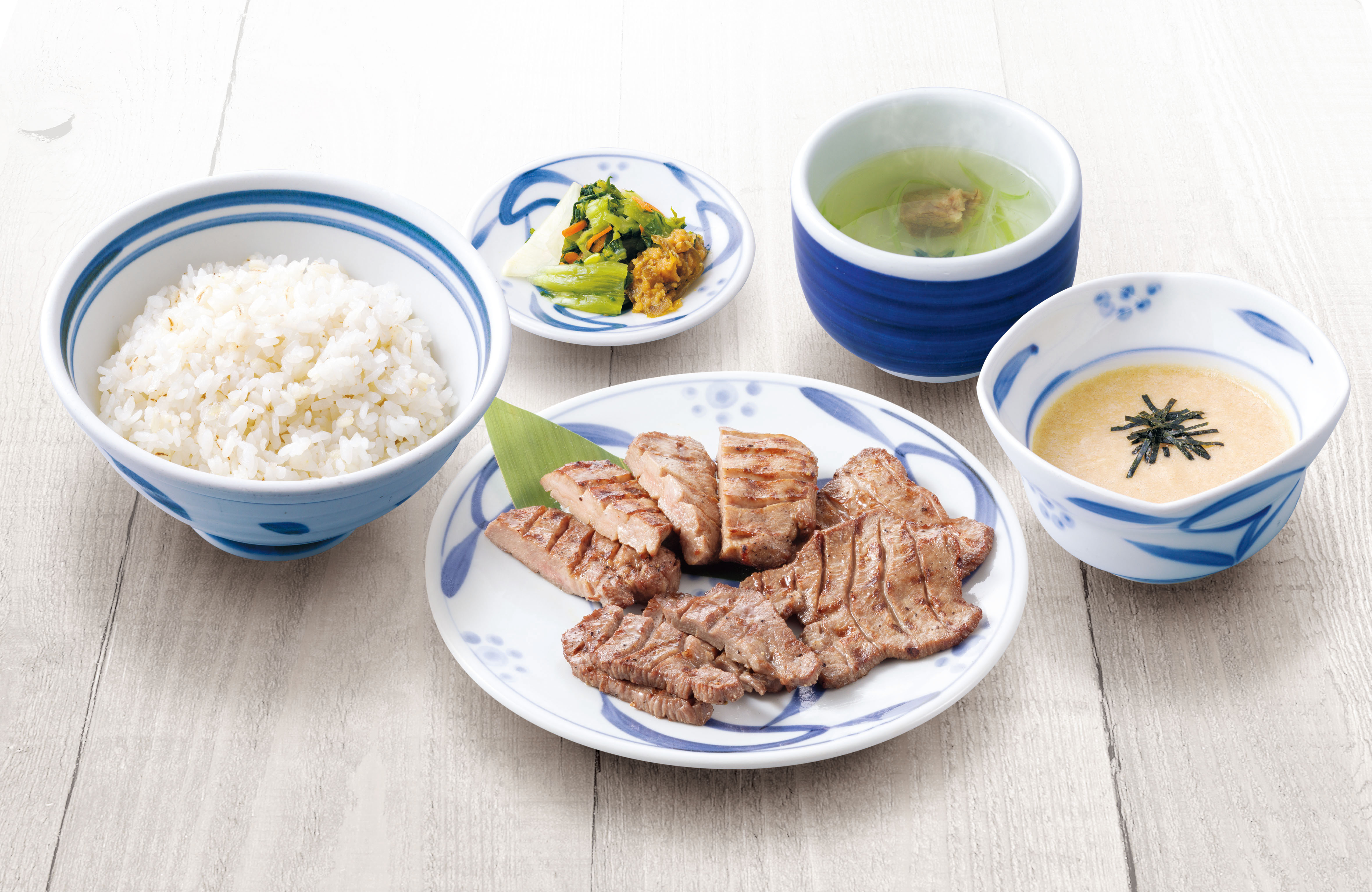 牛たん とろろ 麦めし ねぎし人気No.4 ねぎしセット(あつぎり2枚、うすぎり2枚、がんこちゃん2枚)