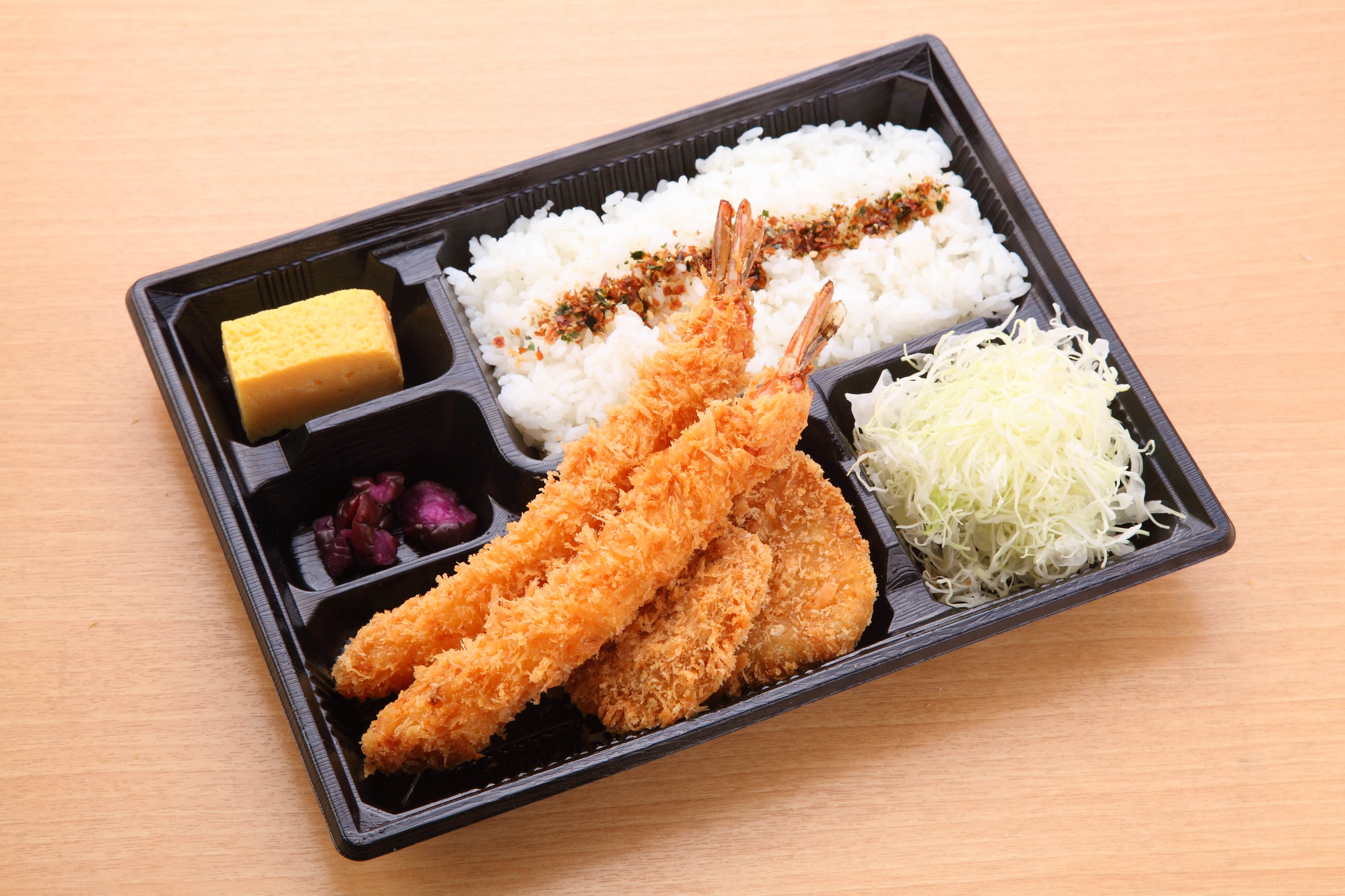 かつ麦 ヒレと海老フライ弁当