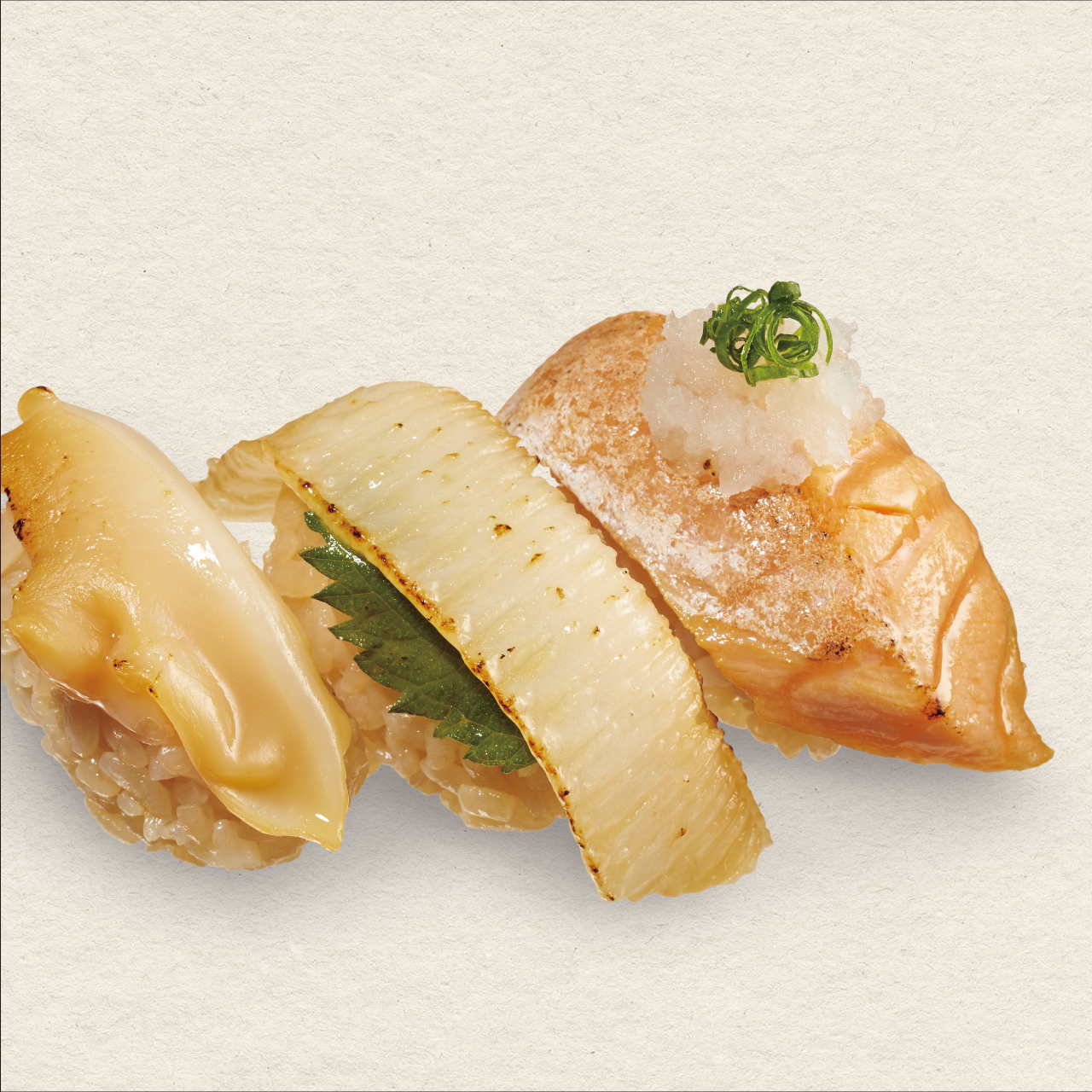 海鮮三崎港 醤油炙り三貫盛