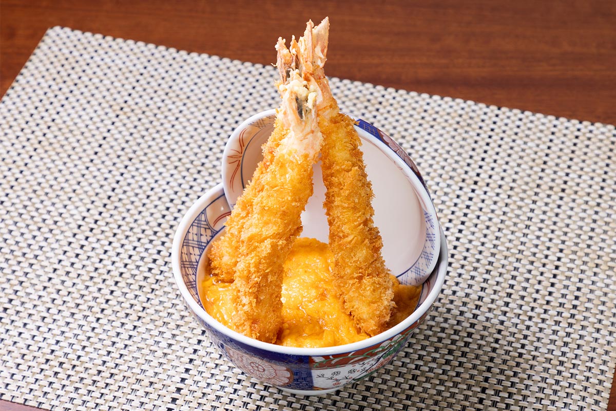 #カツ丼は人を幸せにする 海老フライ丼