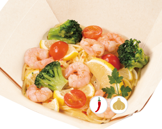 ジョリーパスタ 【218】エビとブロッコリーのペペロンチーノ ～レモンバター風味～