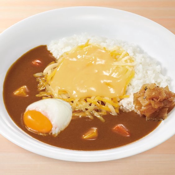 チーズおんたまカレー Pork Curry Rice w/ Cheese & Soft-Boiled Egg