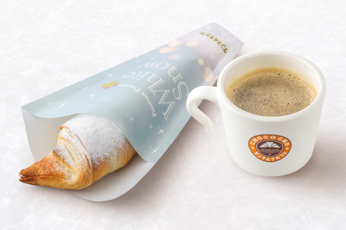 サンマルクカフェ プレミアムチョコクロ ホワイトスノーセット