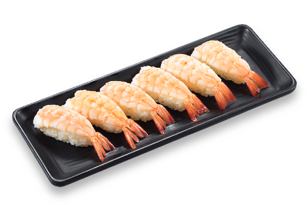 かっぱ寿司人気No.3 ちょい足し寿司 海老(6貫)