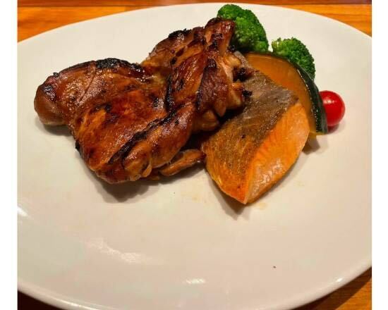 筋肉食堂 New・皮なし鶏モモ肉の照り焼きチキン+サーモン Teriyaki Chicken Thigh + Salmon