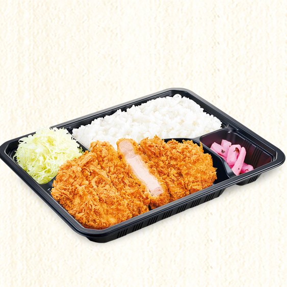 かつ庵 黒豚ロースかつ弁当 Black Pork Loin Cutlet Combo Meal