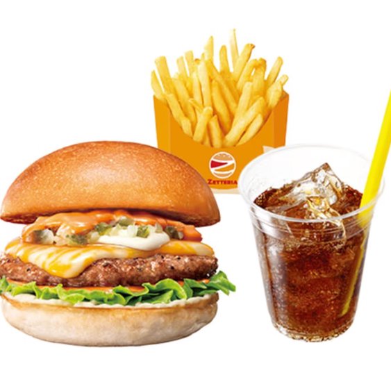 ゼッテリア ZETTERIA人気No.2 【セット】絶品チーズバーガー ZEPPIN (Supreme) Cheeseburger Set