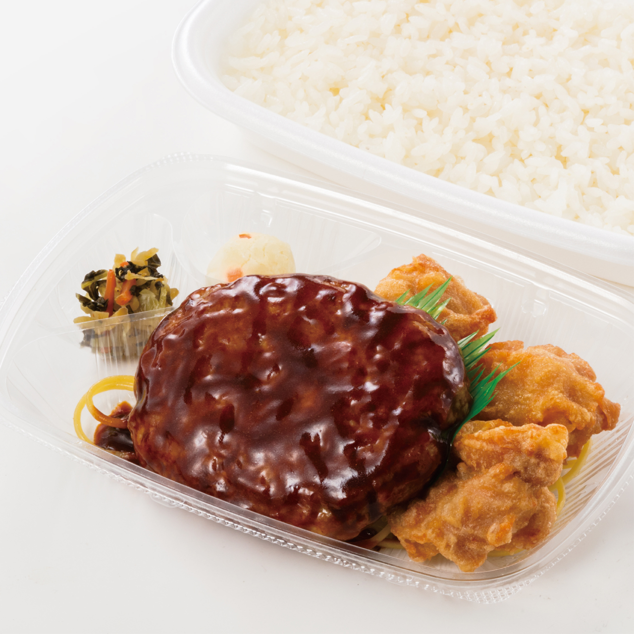 ほっともっと デミグラスハンバーグ＆から揚弁当