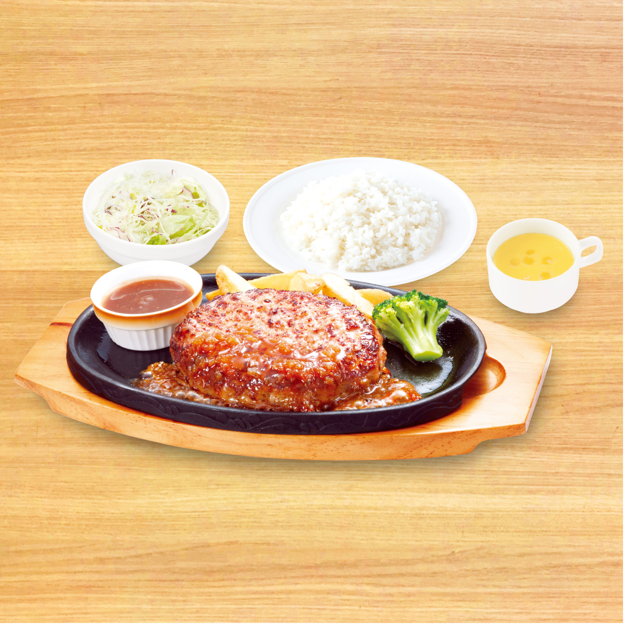 ビッグボーイ 【945】手ごねハンバーグ弁当＆コーンスープセット