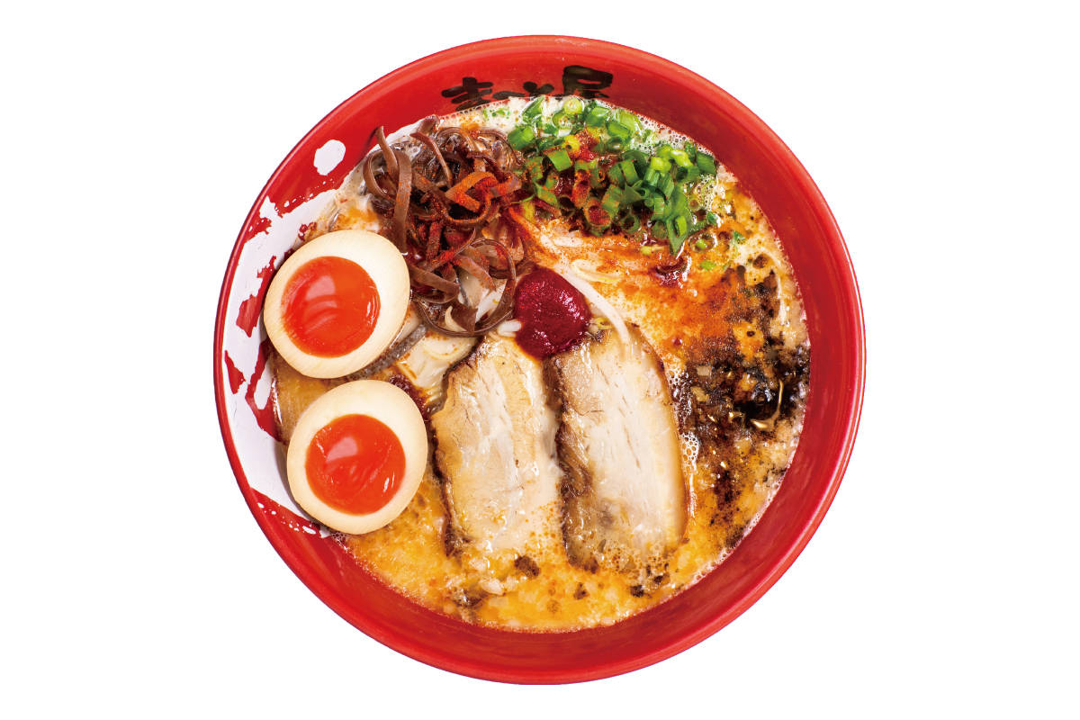 ラーメンまこと屋 煮玉子赤辛牛じゃんラーメン