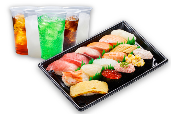 かっぱ寿司 バラエティ16貫ドリンクセット