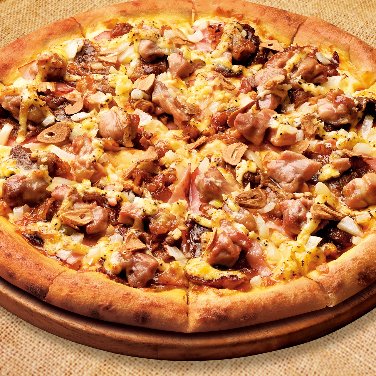 ピザ・サントロペ にんにくマシマシ肉×肉MAX(肉1.5倍)