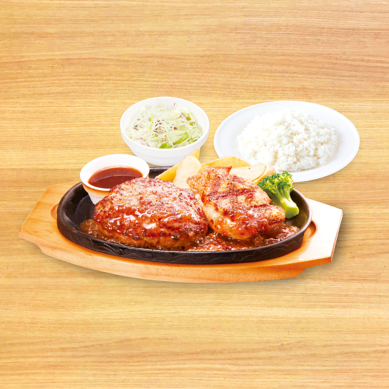 ビッグボーイ 【909】手ごねハンバーグ＆グリルチキン弁当