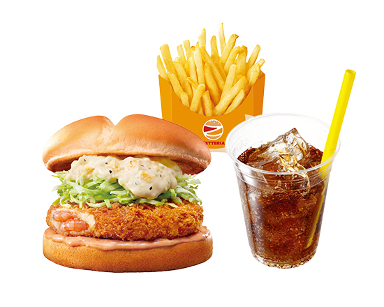【セット】えびバーガー	Shrimp Cutlet Burger Set